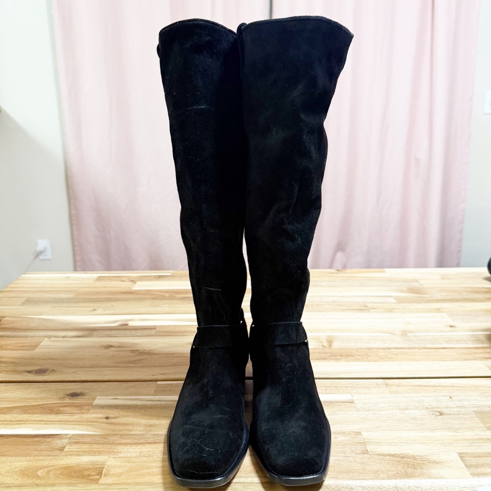 Free People Lockhart Silver Harness Knee High Boot in Black Suede size 39.5 - Picture 10 of 10